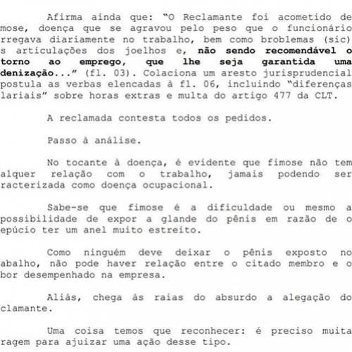 O curioso caso do cara que entrou na justiça alegando que a fimose era