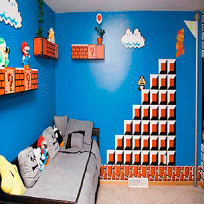 O quarto que todo fã de Super Mario gostaria de ter!