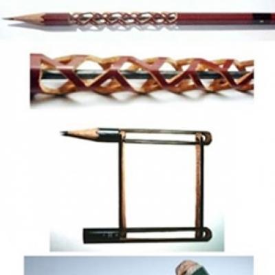Esculturas feitas com lápis