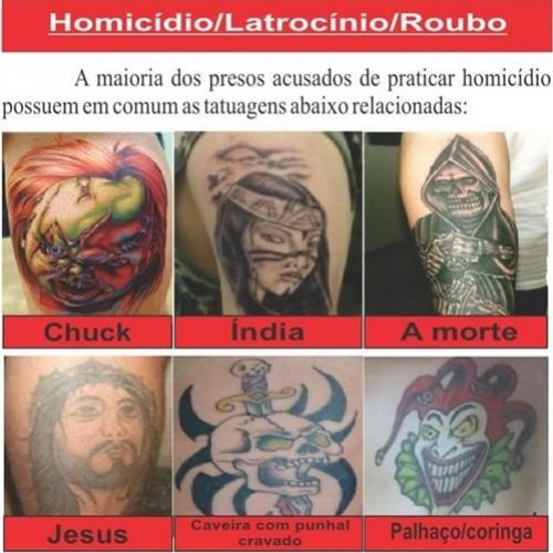Você gostaria de descobrir o que as tatuagens dos criminosos significa