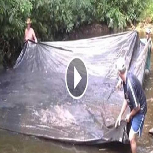 Não podia imaginar que alguém pescasse deste jeito...