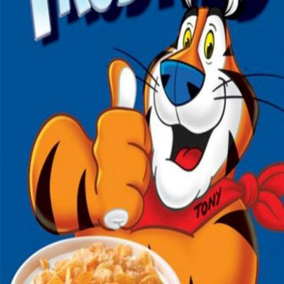 Por que o personagem da caixa de cereal está sempre olhando para baixo