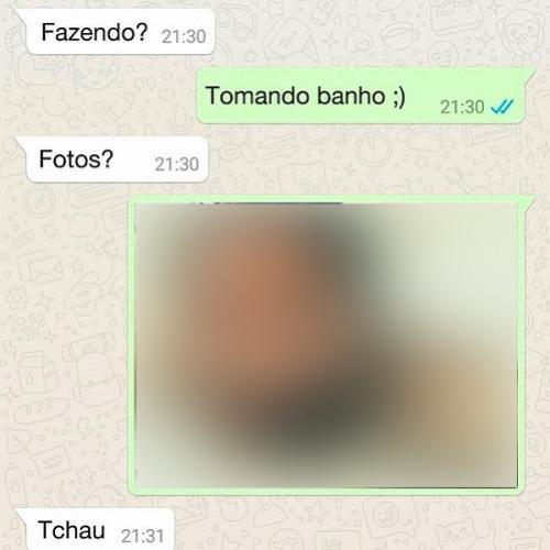 Jovem pede fotos da namorada tomando banho e não gosta do resultado