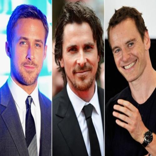 Ryan Gosling, Christian Bale e Michael Fassbender em 