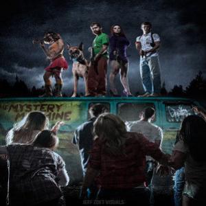 Personagens de Scooby Doo durante o apocalipse zumbi