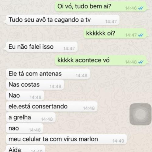 Primeira conversa da vó Luzia no whatsApp