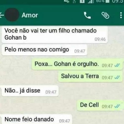 Nome do nosso filho vai ser Gohan