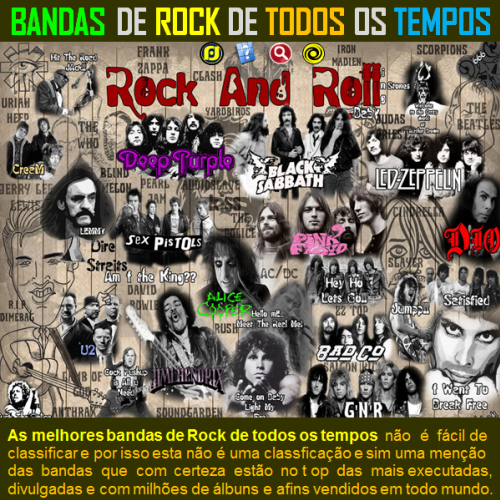 Bandas de ROCK de todos os tempos 