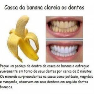 Casca de banana pode clarear os dentes?
