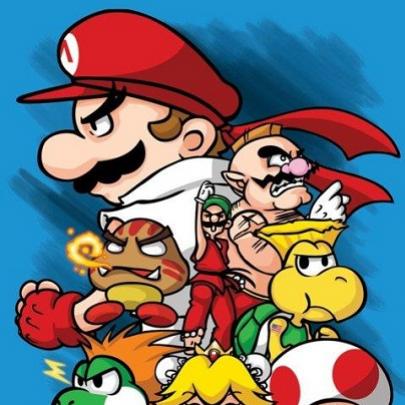 E se street fighter fosse com personagens do mario