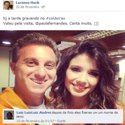 Coisas que você só vê no Facebook do Luciano Huck!