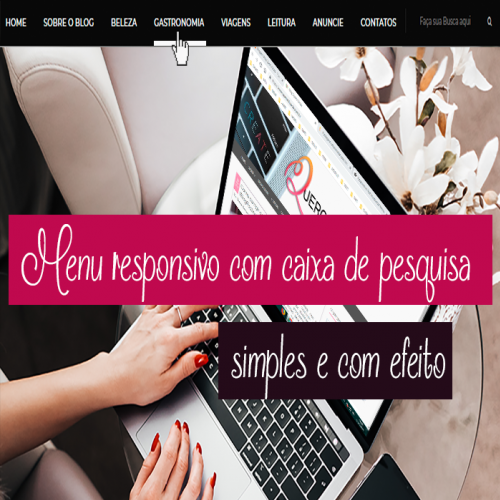 Menu responsivo com caixa de pesquisa