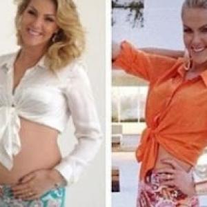 ANTES E DEPOIS: ANA HICKMANN EXIBE MUDANÇA NO CORPO COM A GRAVIDEZ