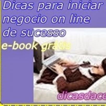 Dicas para iniciar um negocio on line de sucesso  -  e book grátis