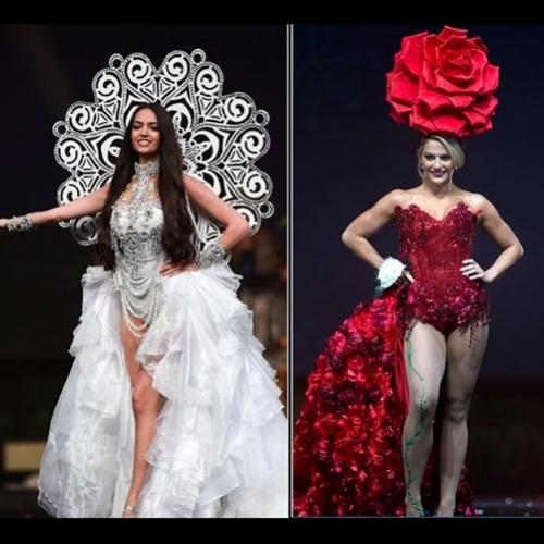 Miss Universo Concorrentes mostram seus vestidos nacionais