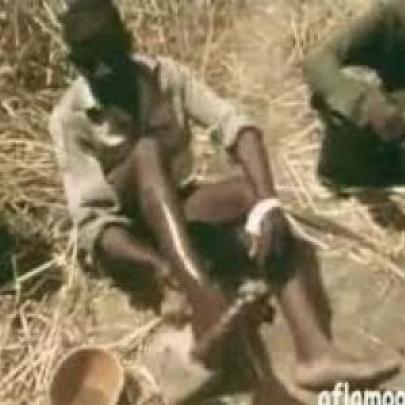 Africanos utilizam a própria perna como isca humana para caçar sucuri