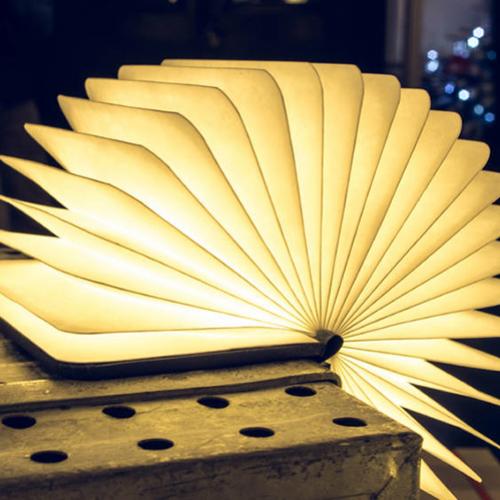 Uma linda lâmpada em formato de livro