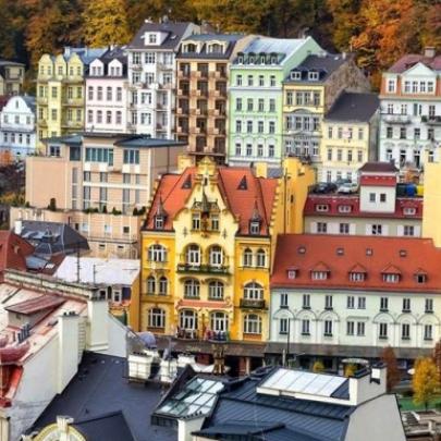 Cidade de Karlovy Vary, na República Checa