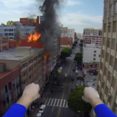 O Super-Homem usando uma câmera GoPro?