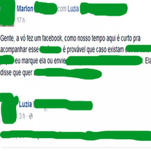 Gente, a vó fez um Facebook