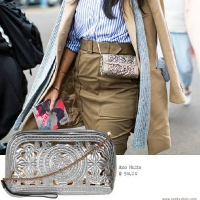 Streetstyle: Bolsas da fashionistas de Milão e as genéricas nacionais