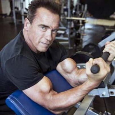 Arnold Schwarzenegger é totalmente recarregado e pronto para ir