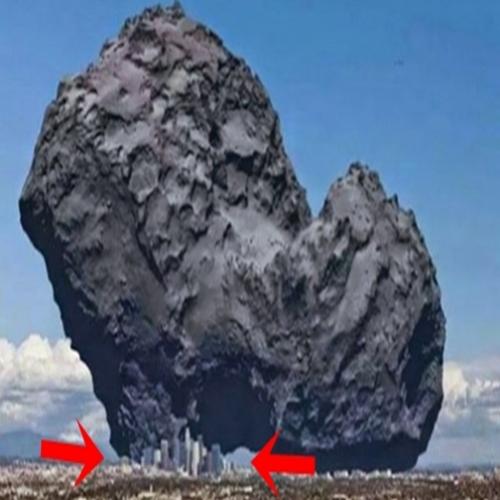 Imagem compara tamanho de cometa e de Los Angeles
