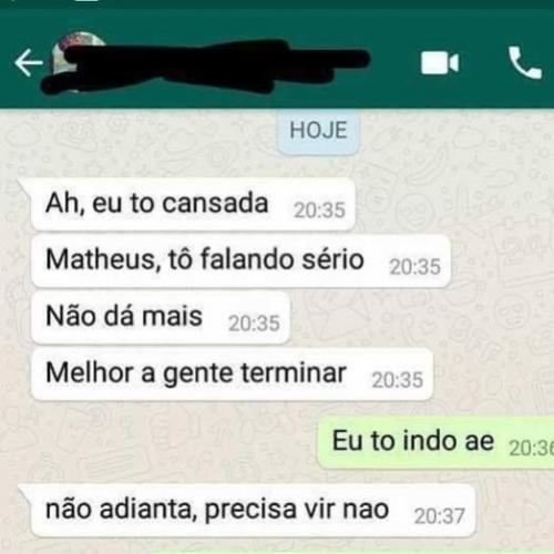 Ela só tava querendo testar o namorado