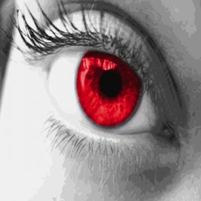 A curiosidade dos olhos vermelhos em fotos