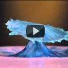 Belo vídeo mostra a colisão de gotas em super câmera lenta