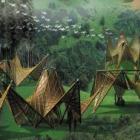Casas de bambú ecológicas e anti-catástrofes  