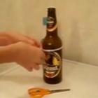 Como cortar uma garrafa de cerveja com barbante, tesoura e acetona