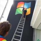 Brincalhões colocam logotipo do Windows em loja da Apple