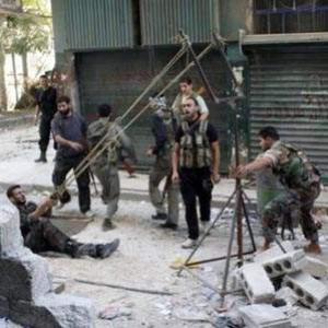 Armas caseiras de rebeldes sírios