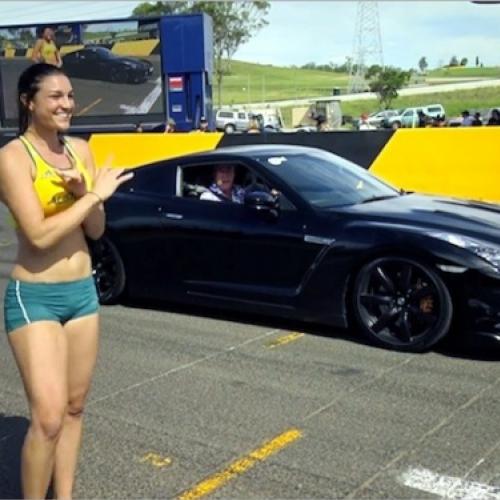 Michelle Jenneke contra Nissan GT-R