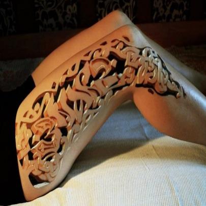 Tatuagem em 3D inacreditável.