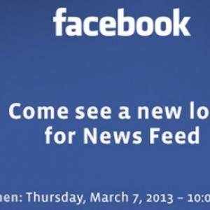 Facebook vai apresentar um novo feed de notícias