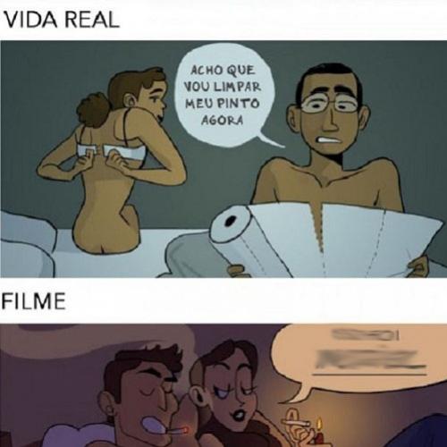 Diferenças entre filmes e a vida real.