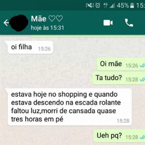 Apenas minha mãe no shop