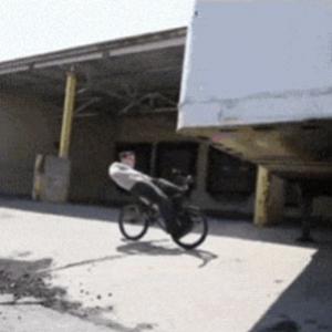 Você teria coragem de fazer isso em uma bicicleta?