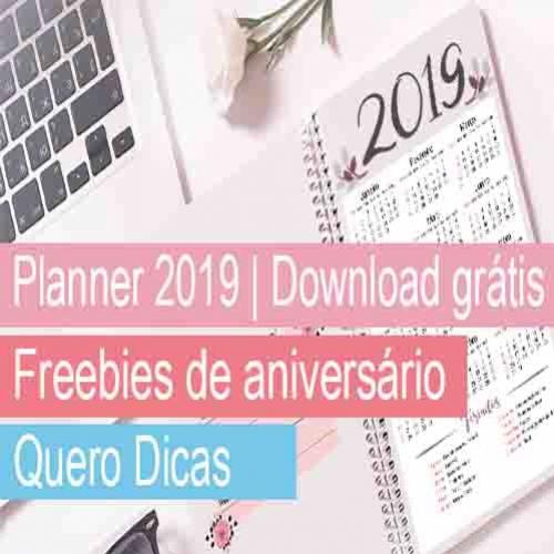 Planner 2019 grátis para baixar