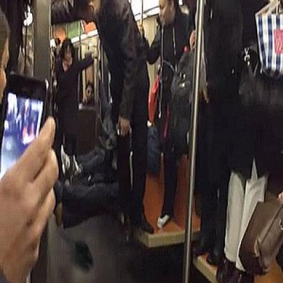 Rato em vagão causa pavor e histeria no metrô de Nova York!