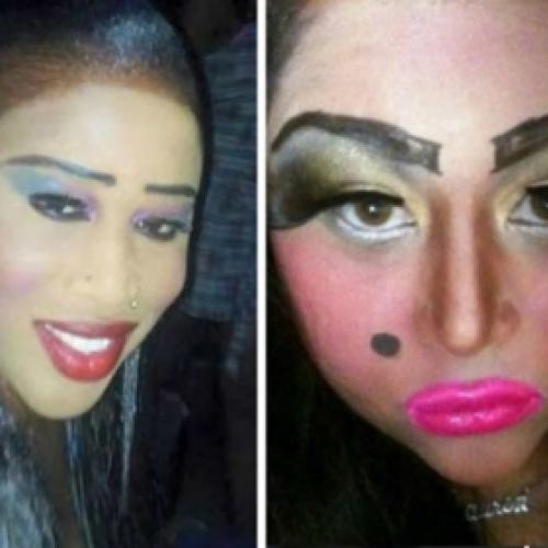 mulheres que deveriam ser proibidas de usar maquiagem