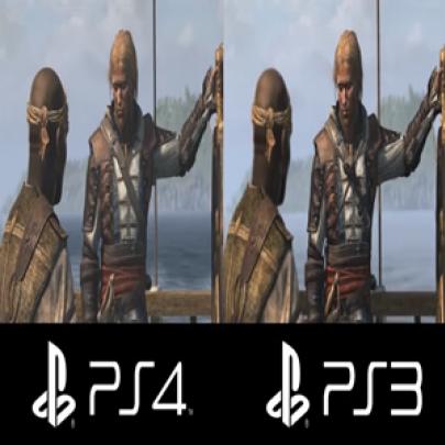 Comparação de Assassin's Creed 4 no PS3 e PS4