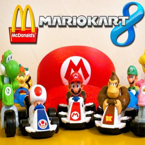 Coleção do super mario kart no McDonald's