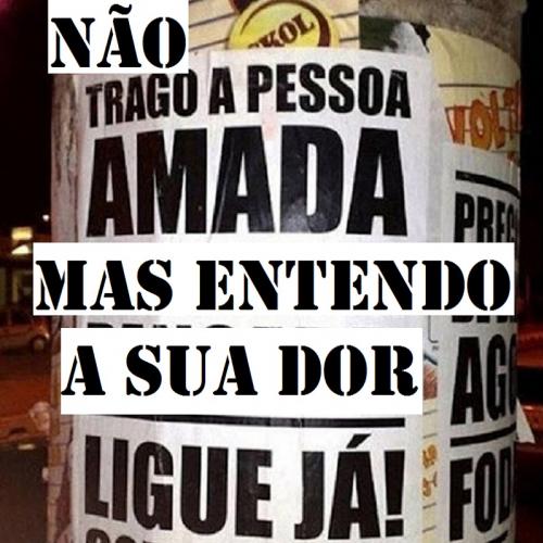 Não trago a pessoa amada, mas entendo a sua dor