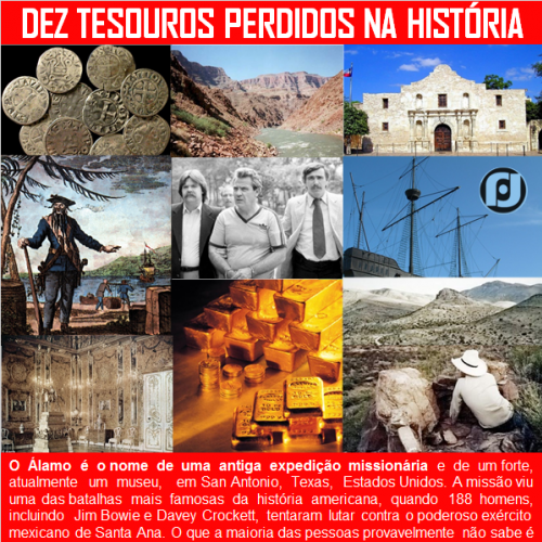 Dez Tesouros perdidos na história