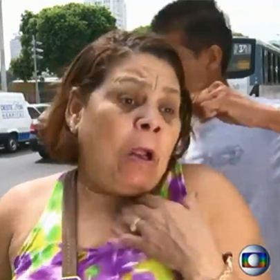 Ladrão tenta roubar mulher no meio de uma entrevista para a Rede Globo