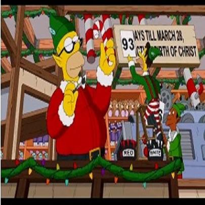 Abertura de Os Simpsons para semana de Natal