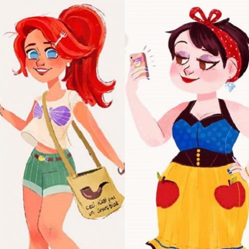 10 Princesas da Disney ilustradas como garotas modernas